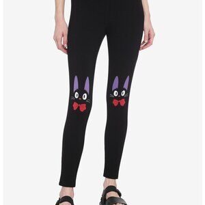 NWT Hot Topic Studio Ghibli Kiki's Delivery Service Jiji Cat Knee Leggings S/M